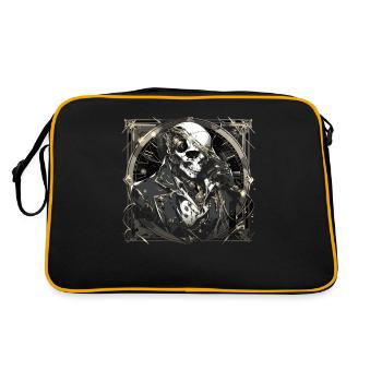 Crâne Crâne Crânes Crâne Squelette - Sac Retro - noir/or - Dos