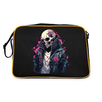 Crâne Crâne Crânes Crâne Squelette - Sac Retro - noir/or - Dos