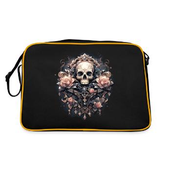 Crâne Crâne Crânes Crâne Squelette - Sac Retro - noir/or - Dos
