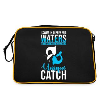 Pisces Zodiac Astrology Horoscope - Retro Bag - black/gold - Back