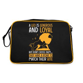 Horoscope astrologique du signe du zodiaque Lion - Sac Retro - noir/or - Dos