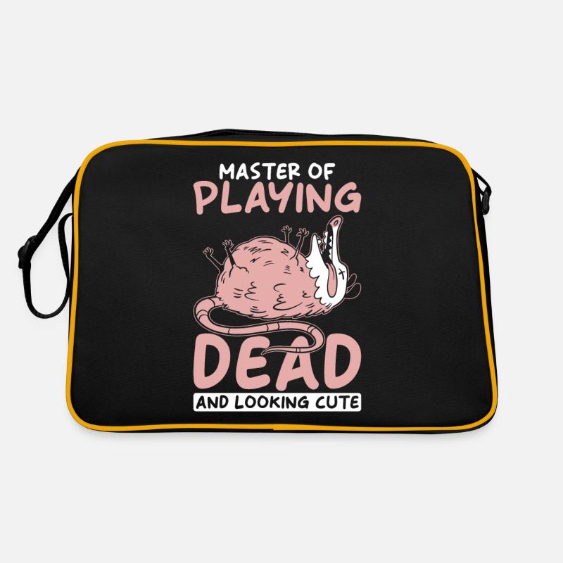 Opossum Spruch Retro Tasche
