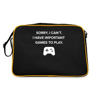 Drôle de joueur de jeu vidéo Jeu - Sac Retro - noir/or - Dos