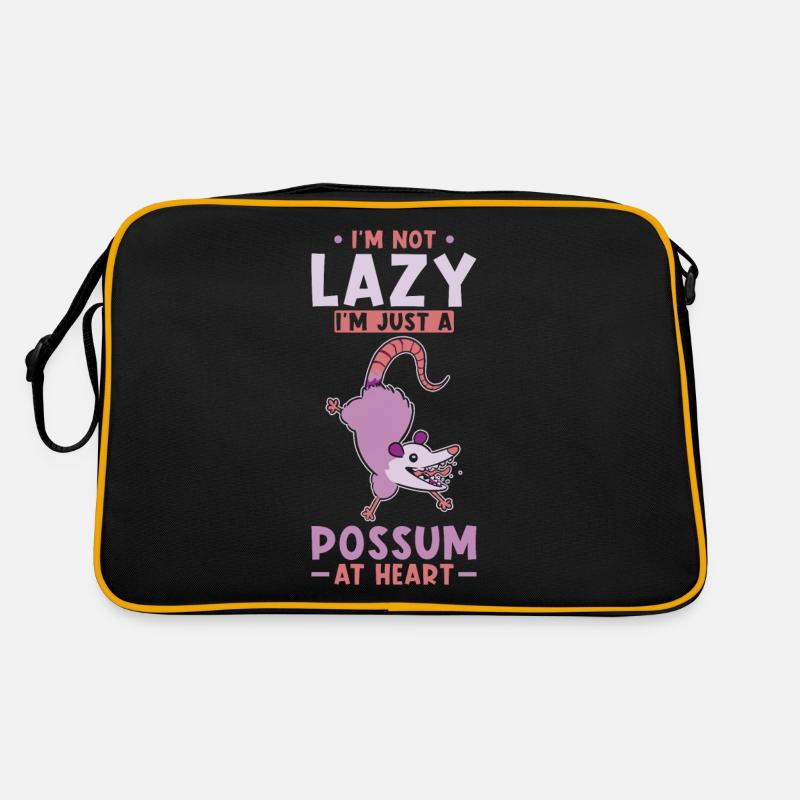 Opossum Spruch Retro Tasche