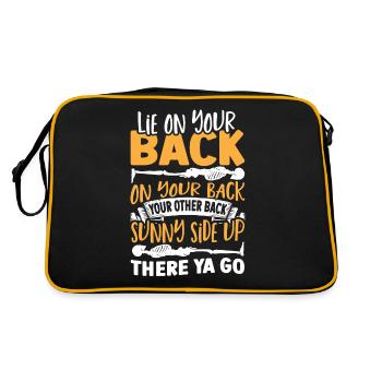Allongé sur le dos, le soleil sur le visage - Sac Retro - noir/or - Dos