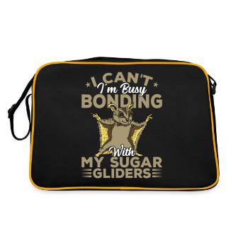 Binding with Sugar Gliders Sugar Glider Owner - Retro Bag - black/gold - Back