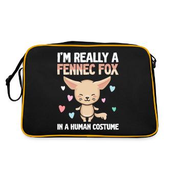 Je suis vraiment un propriétaire de Fennec Fox Fennec - Sac Retro - noir/or - Dos