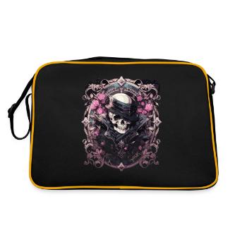 Crâne Crâne Crânes Crâne Squelette - Sac Retro - noir/or - Dos
