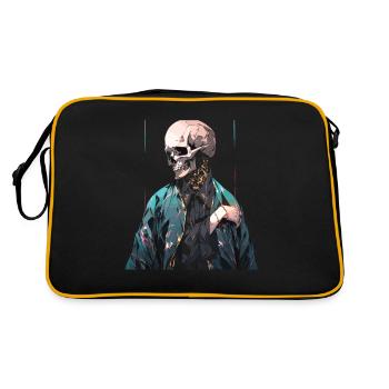 Crâne Crâne Crânes Crâne Squelette - Sac Retro - noir/or - Dos