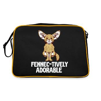 Fennec-tivement adorable Fennec Fox propriétaire Fennec - Sac Retro - noir/or - Dos