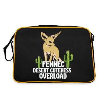 Fennec Renard du désert Mignon Renards Fennec - Sac Retro - noir/or - Dos