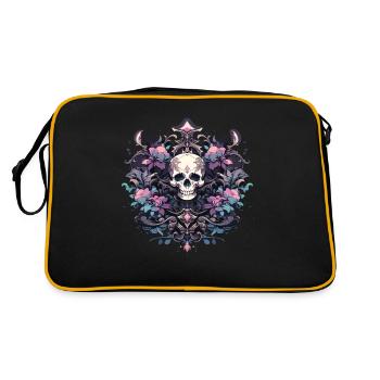Crâne Crâne Crânes Crâne Squelette - Sac Retro - noir/or - Dos