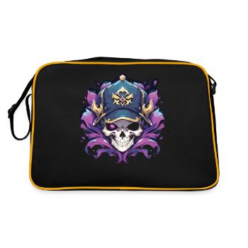 Crâne Crâne Crânes Crâne Squelette - Sac Retro - noir/or - Dos