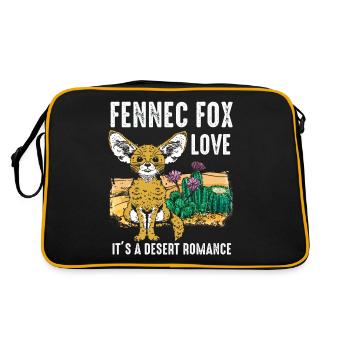 Fennec Fox Desert Romance Fennec Foxes Propriétaire - Sac Retro - noir/or - Dos