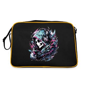 Crâne Crâne Crânes Crâne Squelette - Sac Retro - noir/or - Dos