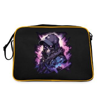 Crâne Crâne Crânes Crâne Squelette - Sac Retro - noir/or - Dos