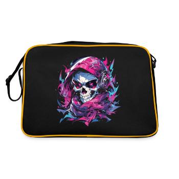 Crâne Crâne Crânes Crâne Squelette - Sac Retro - noir/or - Dos