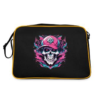Crâne Crâne Crânes Crâne Squelette - Sac Retro - noir/or - Dos