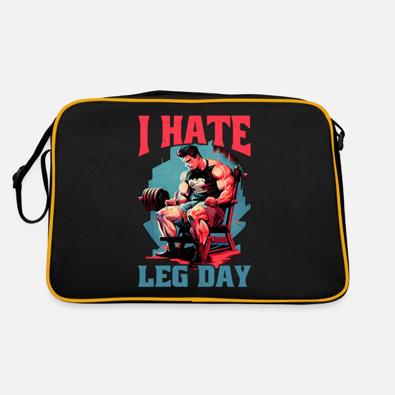 I Hate Leg Day 18 Retro Tasche