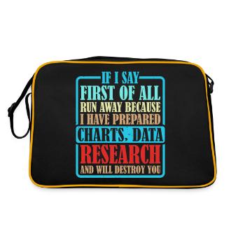 If I Say First Of All, Run Away 6 - Retro Bag - black/gold - Back