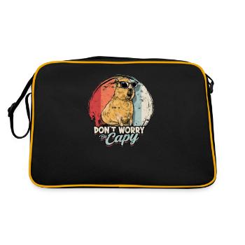 Ne vous inquiétez pas Be Capy - Animal de zoo - Amoureux des animaux - Sac Retro - noir/or - Dos