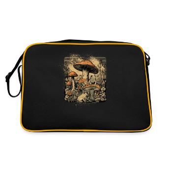 Cottagecore Grof Style - Rustic Aesthetics - Retro Bag - black/gold - Back