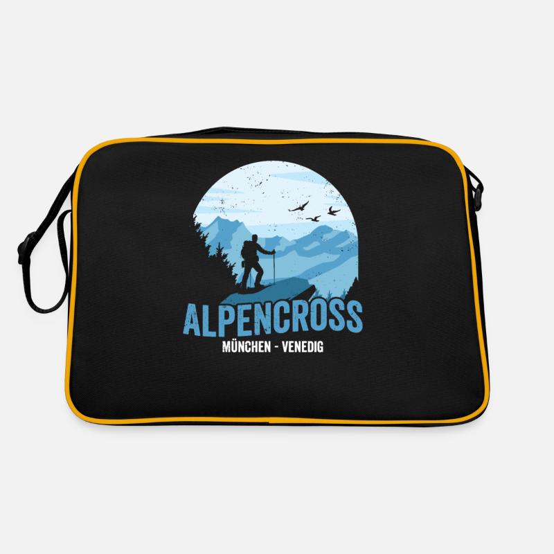 Crossing the Alps Munich Venice Alpine Cross Retro Bag