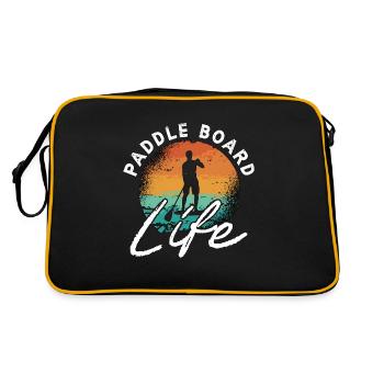 Stand Up Paddle Board Life Water Sports SUP Board - Sac Retro - noir/or - Dos
