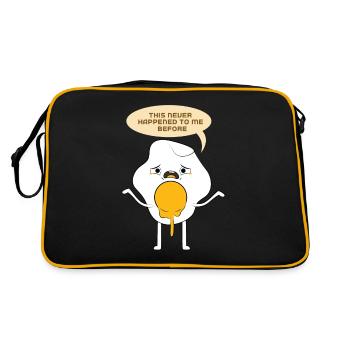 Oeuf drôle, viens vite - Sac Retro - noir/or - Dos