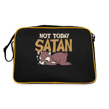Not today, Satan - Retro Bag - black/gold - Back
