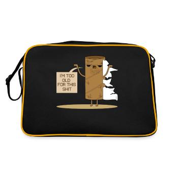 Toilette Toilettenpapier - Retro Tasche - Schwarz/Gold - Hinten