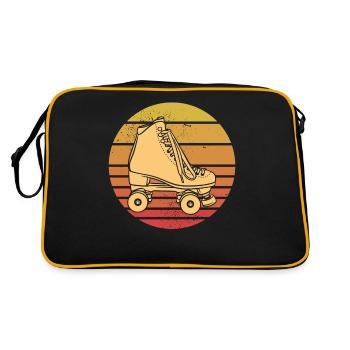 Rollschuhe Retro 70er 80er Rollerskating - Retro Tasche - Schwarz/Gold - Hinten