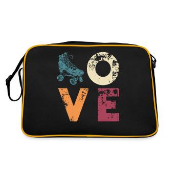 Retro Rollerskate Love - Roller Skating des années 70 - Sac Retro - noir/or - Dos