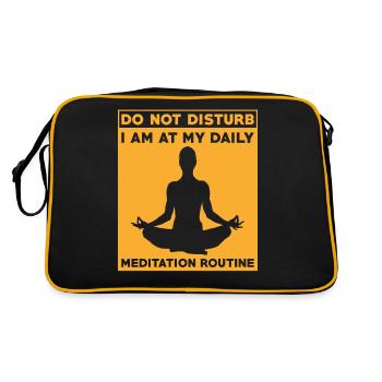 Tägliche Meditationsroutine Yoga Achtsamkeit - Retro Tasche - Schwarz/Gold - Hinten