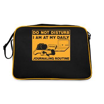 Journaling routine funny, journaling don't interfere - Retro Bag - black/gold - Back