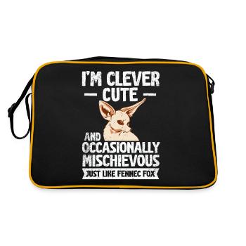 Fennec Fox Clever Mignon Fennec Foxes Propriétaire - Sac Retro - noir/or - Dos