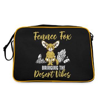 Fennec Foxes Desert Vibes Fennec Fox Propriétaire - Sac Retro - noir/or - Dos