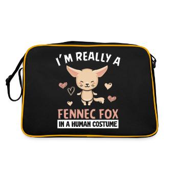 Je suis vraiment un propriétaire de Fennec Fox Fennec - Sac Retro - noir/or - Dos
