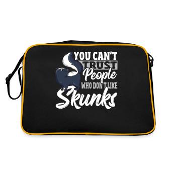 Vous pouvez aider les gens qui n’aiment pas les mouffettes, - Sac Retro - noir/or - Dos
