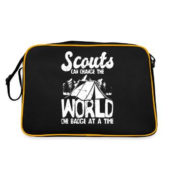 Insigne scout - Sac Retro - noir/or - Dos