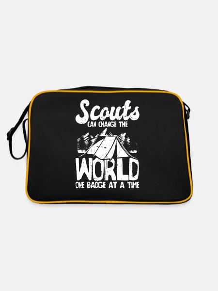 Insigne scout - Sac Retro - noir/or - Dos