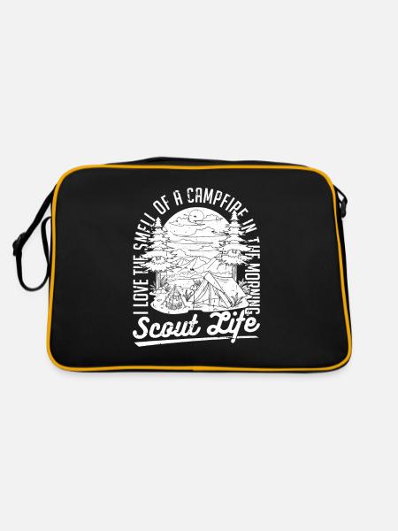 Feu de camp scout - Sac Retro - noir/or - Dos