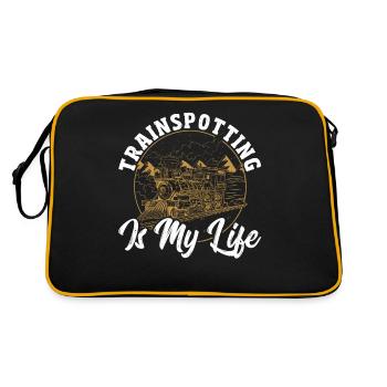 Trainspotting Is My Life Trainspotter Train - Retro Bag - black/gold - Back