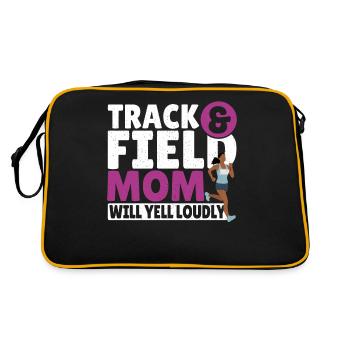 Leichtathletik Mom Will Yell Loudly Leichtathletik - Retro Tasche - Schwarz/Gold - Hinten