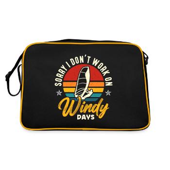 Planche à voile désolé je ne travaille pas sur les sports extrêmes - Sac Retro - noir/or - Dos