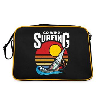 Go Windsurfer Surfboarder aime les sports extrêmes - Sac Retro - noir/or - Dos