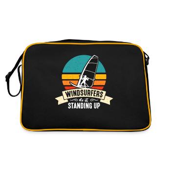 Planche à voile Les véliplanchistes le font debout Surf - Sac Retro - noir/or - Dos
