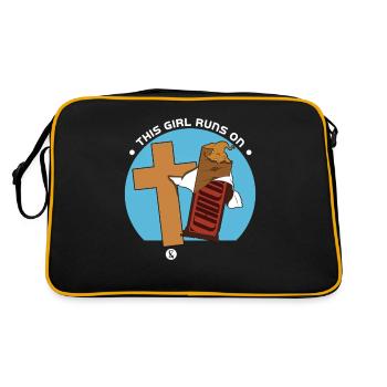 Jesus and Chocolate - Retro Bag - black/gold - Back