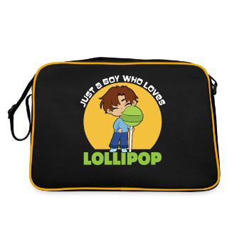 Cadeau de bonbons Lollipop - Sac Retro - noir/or - Dos