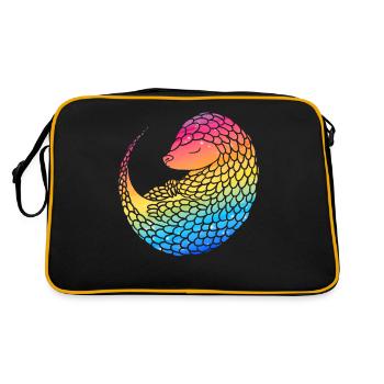 Pangolins panachés propriétaires pangolins - Sac Retro - noir/or - Dos